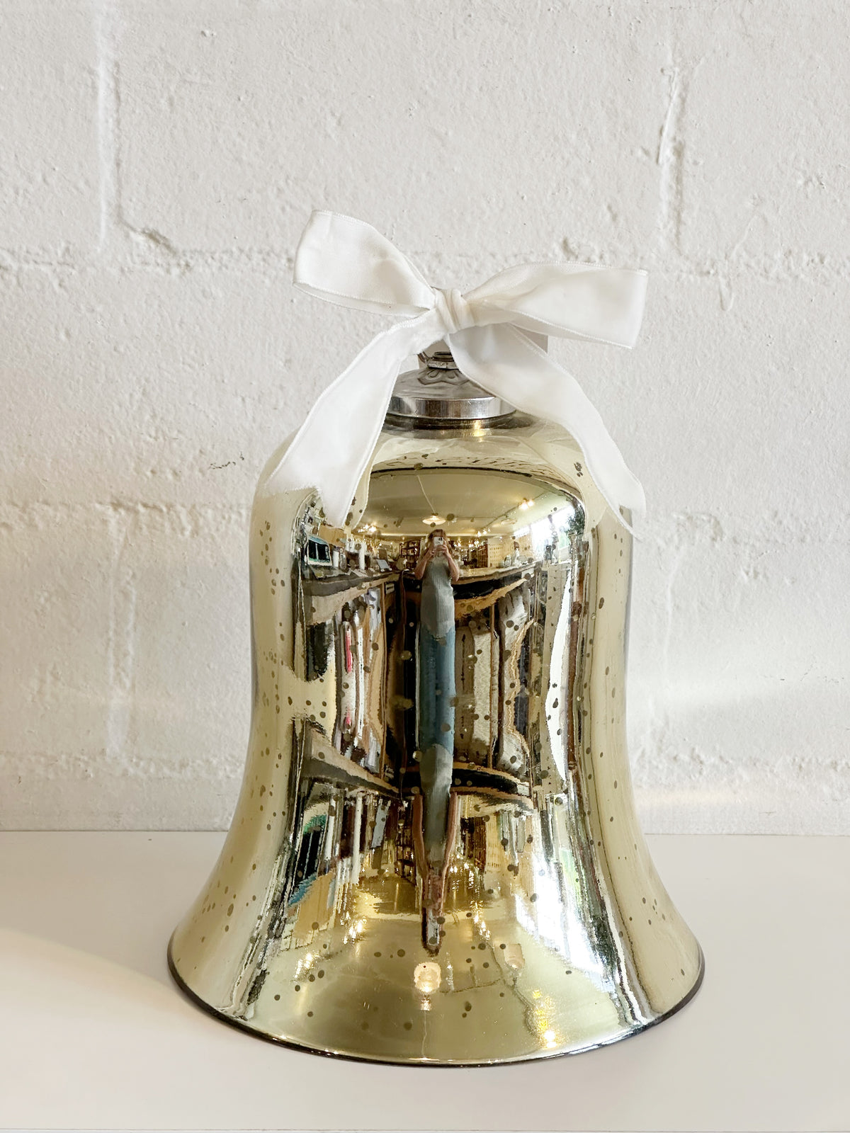 Mercury Glass Gold Bell -Medium