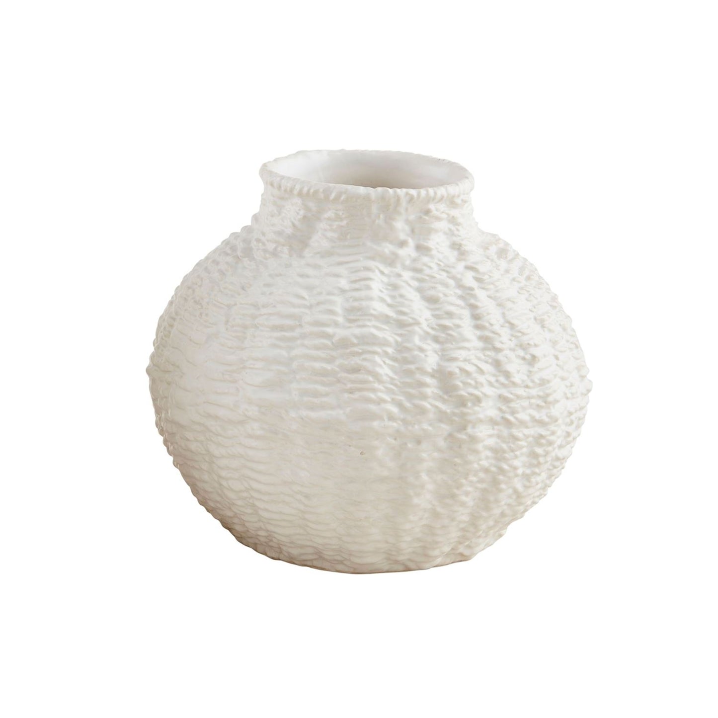 Small Woven Ceramic Round Vase