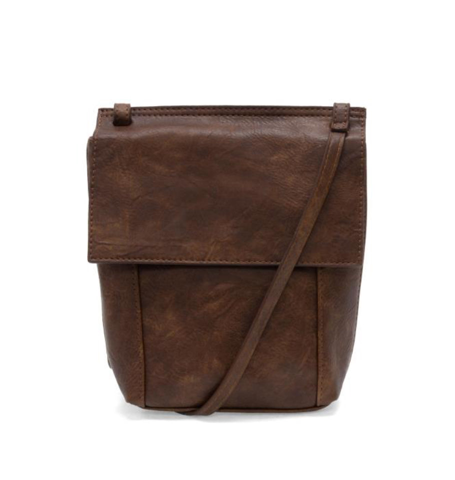 Pecan Jensy Front Flap Crossbody Bag