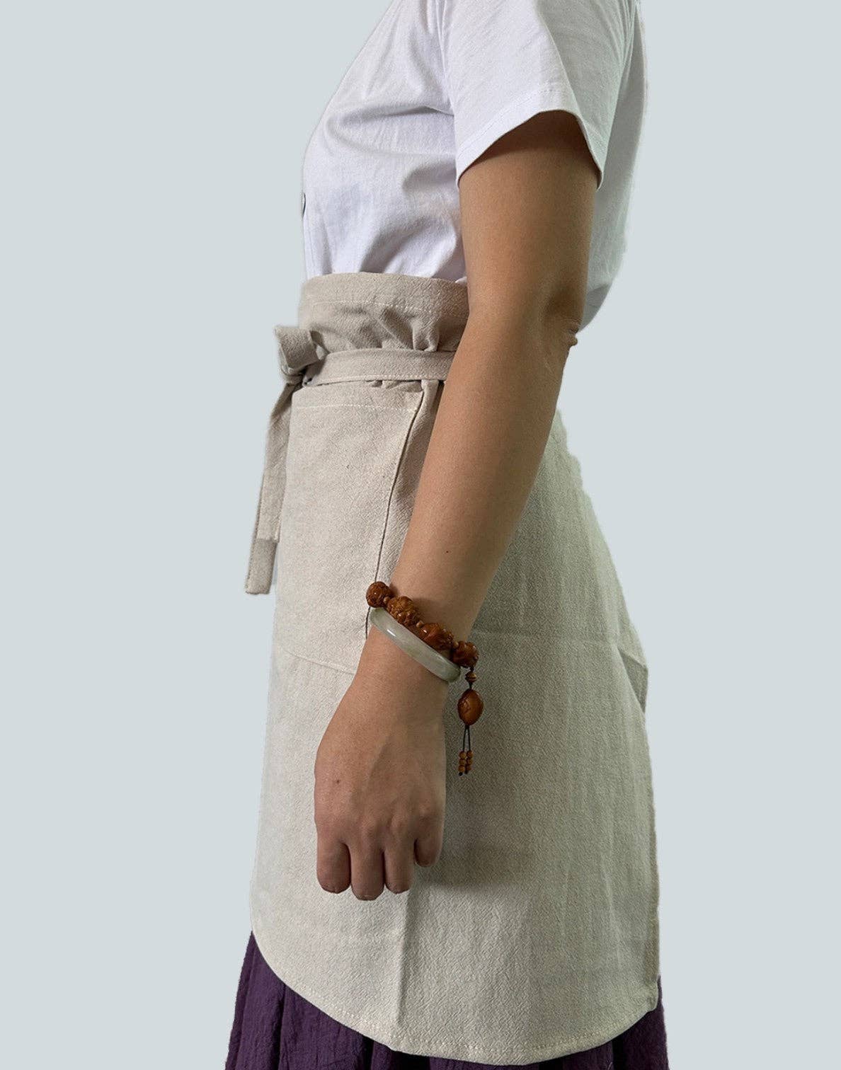 Linen Half Apron with Pockets