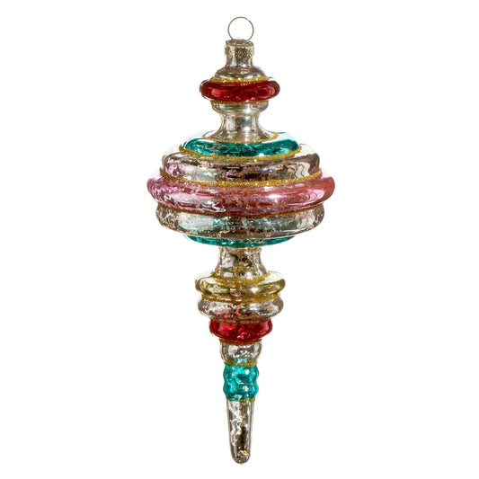 Multicolor Vintage Finial Ornament