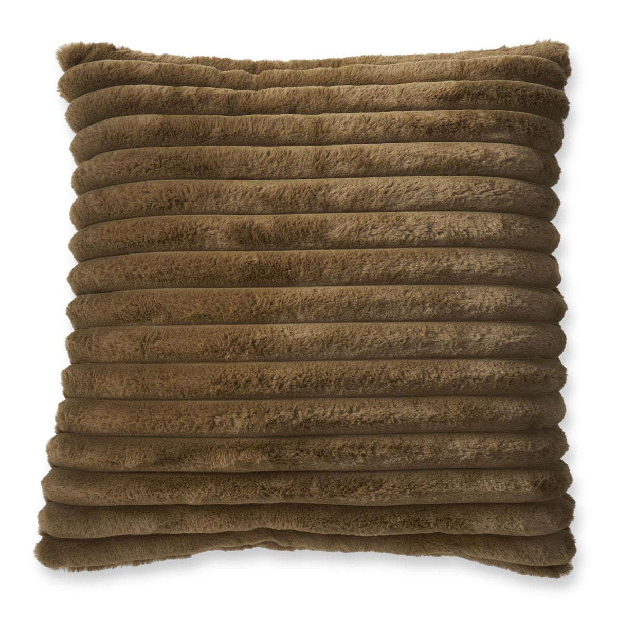 24” Olive Faux Fur Pillow