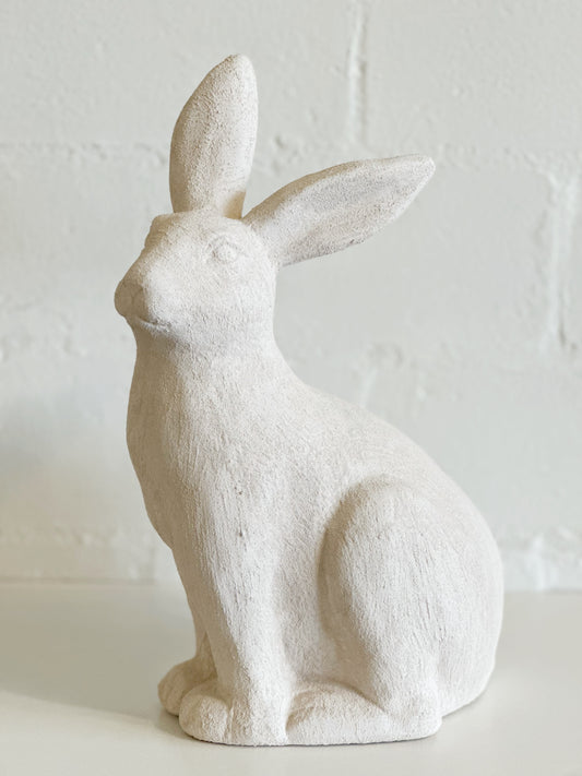 WHITE SITTING BUNNY