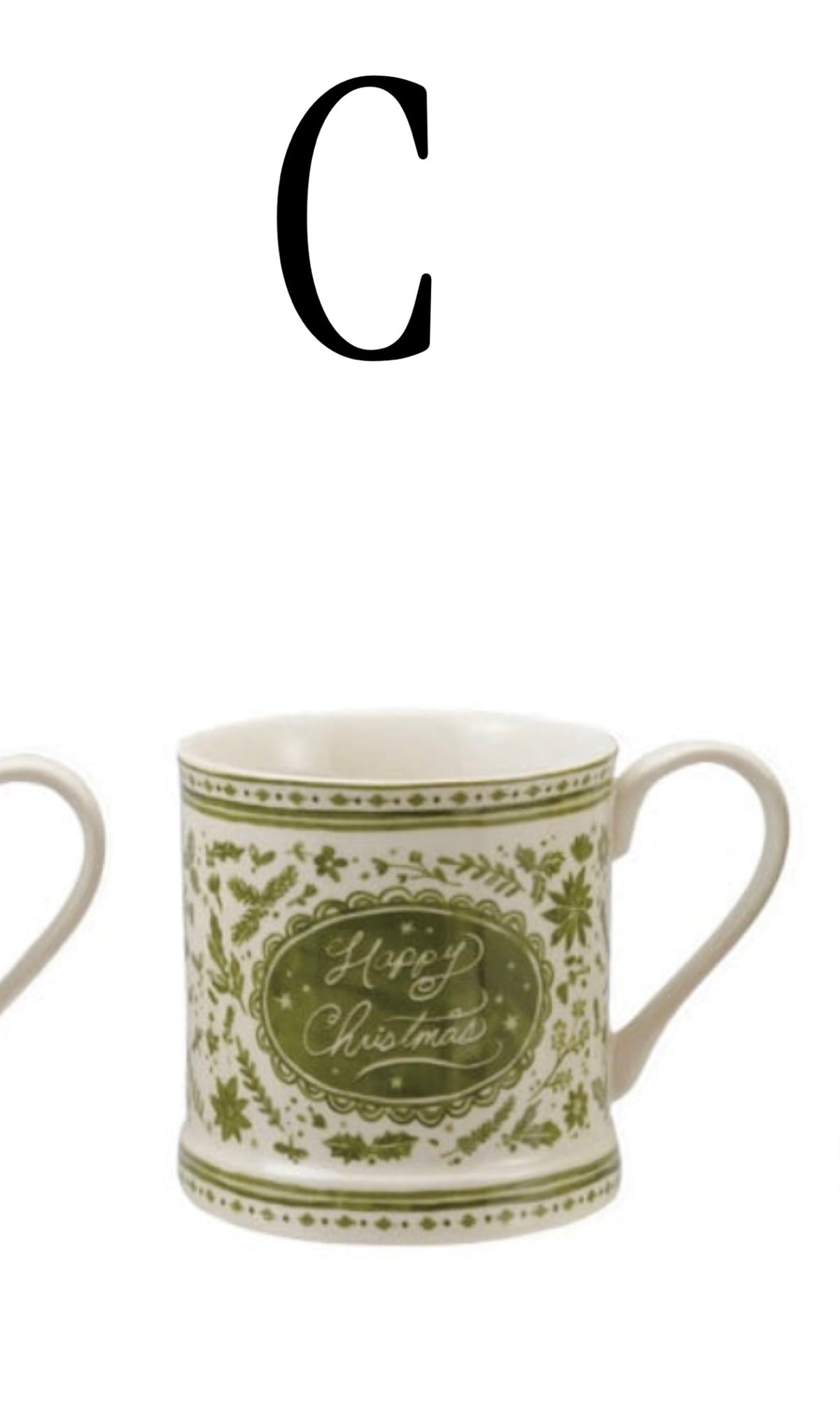 Stoneware Mug with Holiday Design & Saying, 4 Styles ©