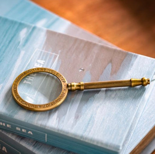 5" BRASS MAGNIFYING GLASS