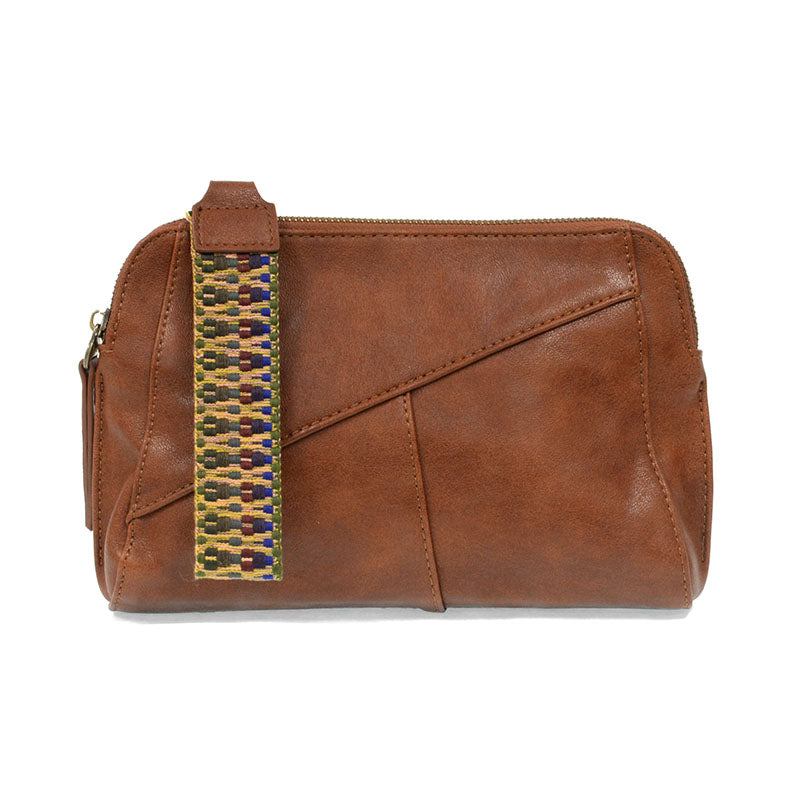 Saddle Gigi Crossbody with Woven Wristlet Strap