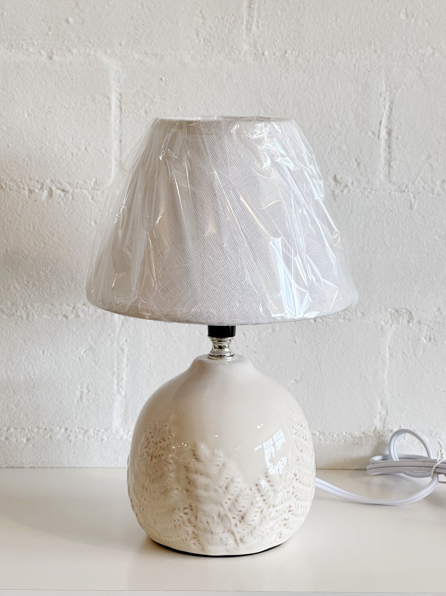 White Fern Pattern Lamp