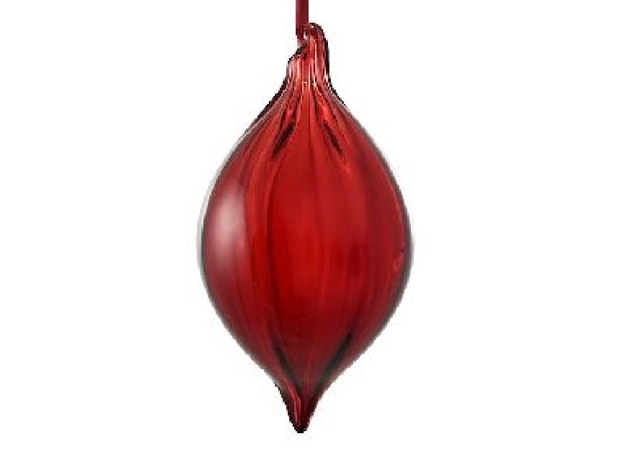 Glass drop lined burgundy