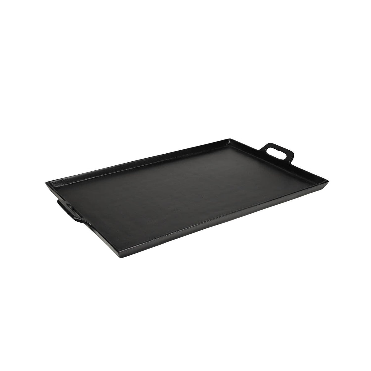 Black Alum. Tray with Handles