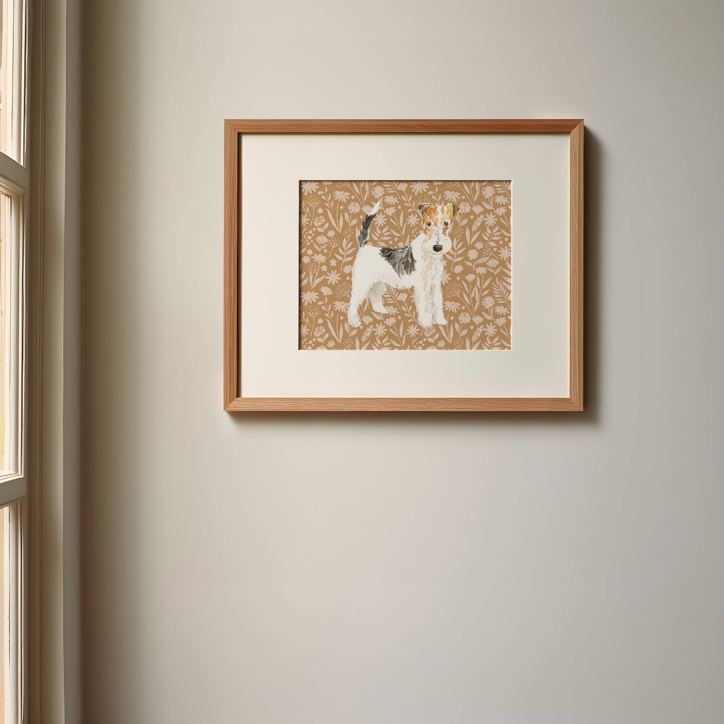 Wheaten Terrier Dog Art Print: 5" x 7" (vertical)