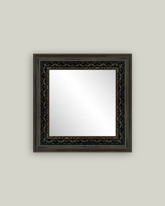 Fancy Brown Framed Mirror: 6x6