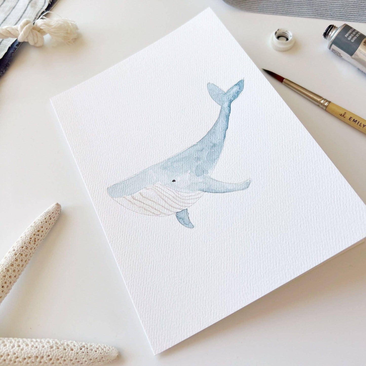 Seaside paintable watercolor notecard set