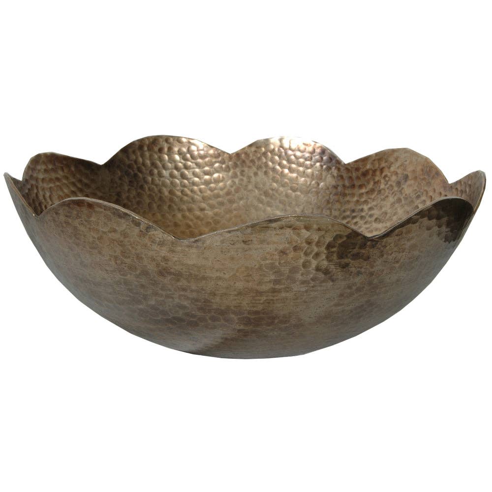 Bowl Aluminum 12.5"x4" Vintage Gold: 30071