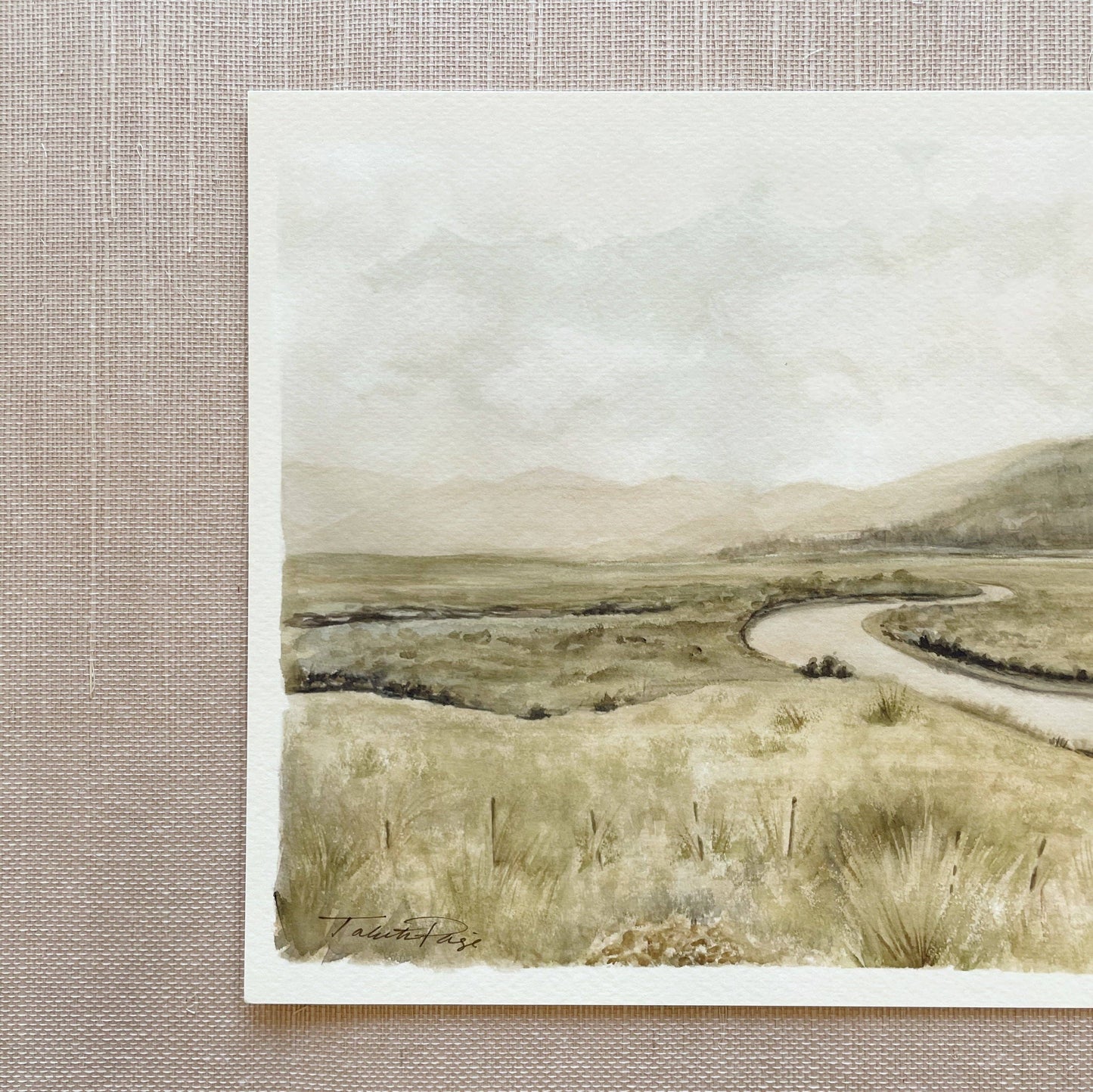 Around the Bend - Watercolor Giclée Paper Print: 5 x 7"