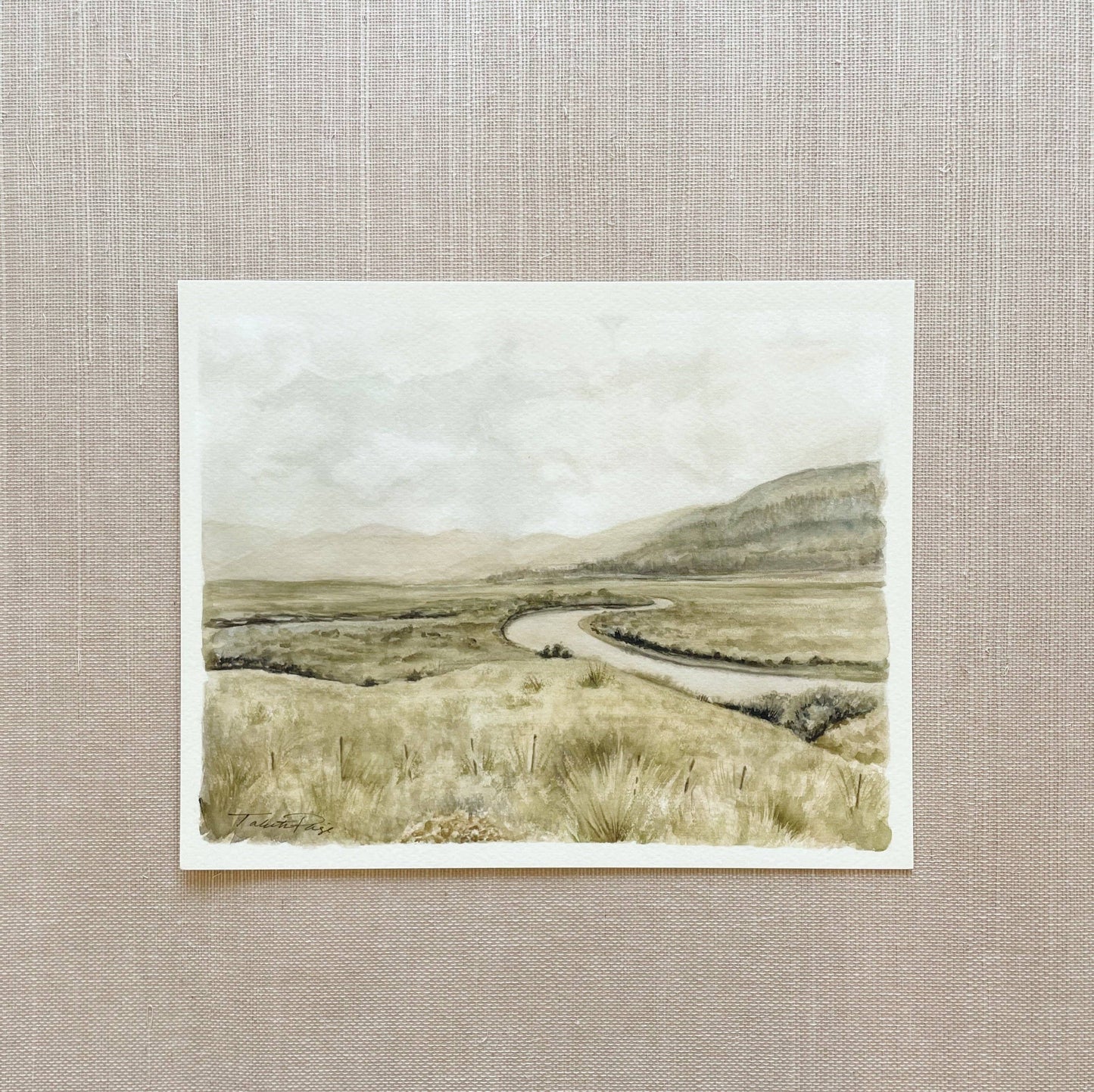 Around the Bend - Watercolor Giclée Paper Print: 5 x 7"