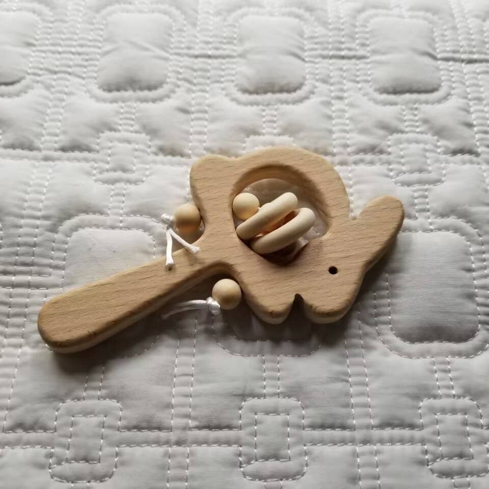 Easter Bunny Wooden Rattle