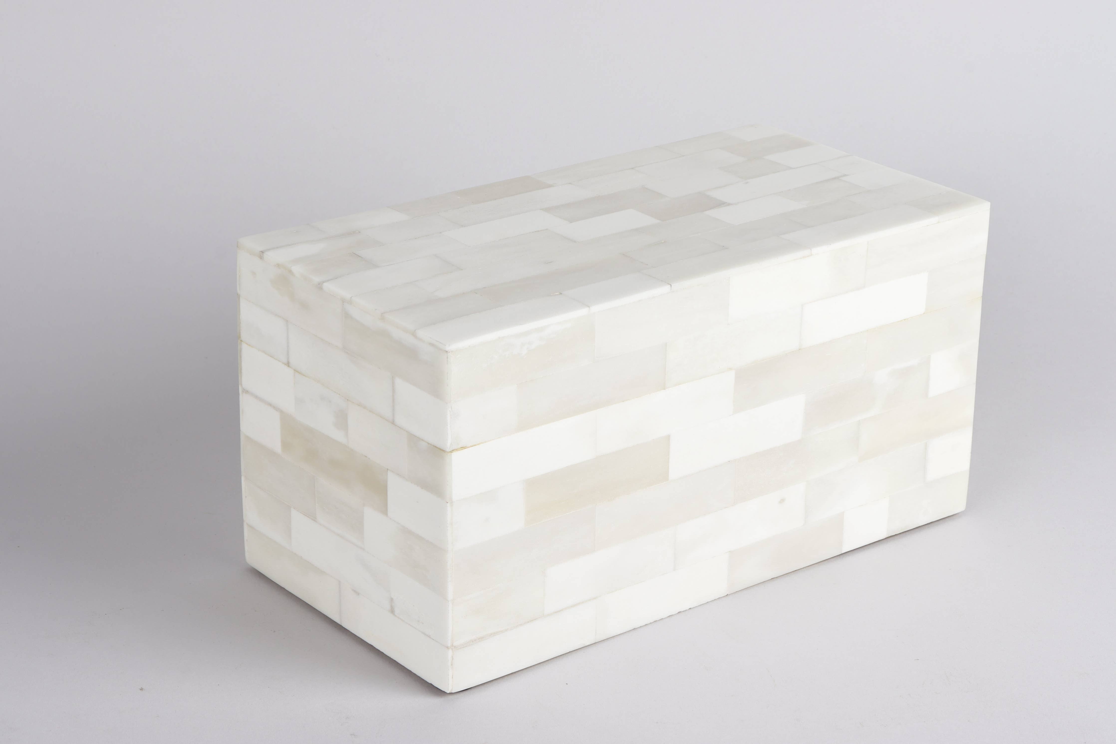 Square Bone Box Inlay Decorative Box Bone Inlay White 10x5x5 Inch: White Bone Inlay – Vintage ...