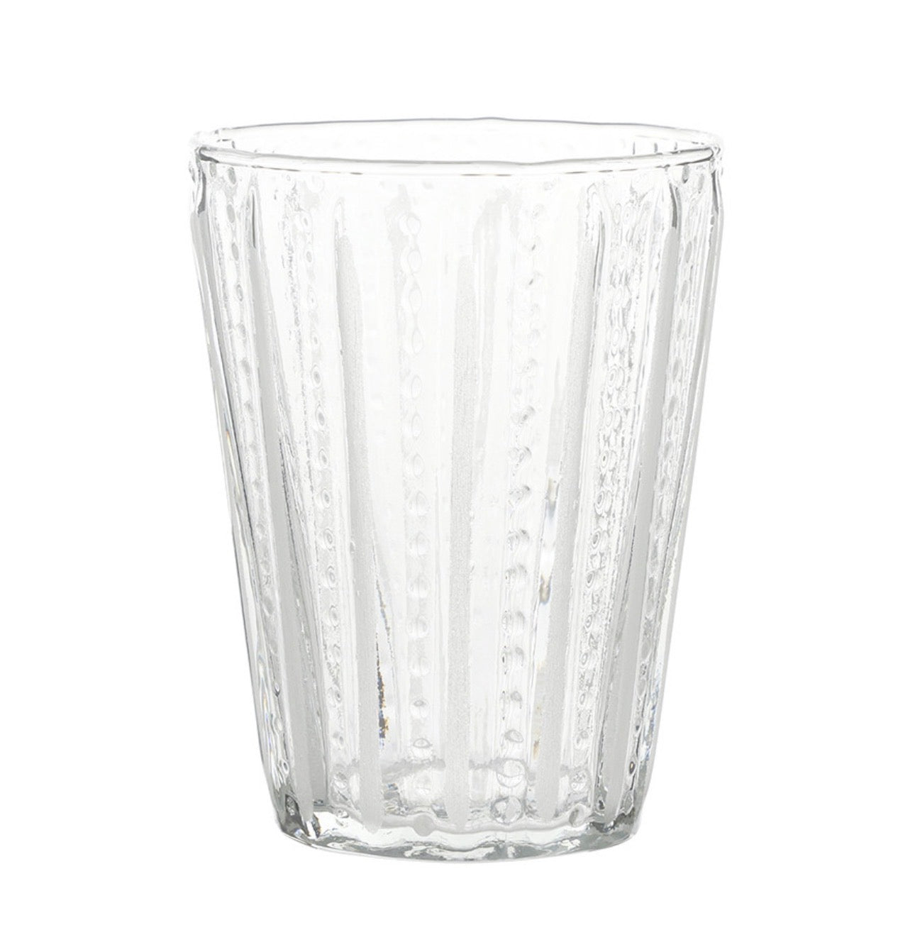 Water Glasswith White Stripe