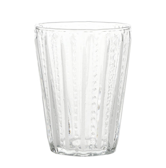Water Glasswith White Stripe