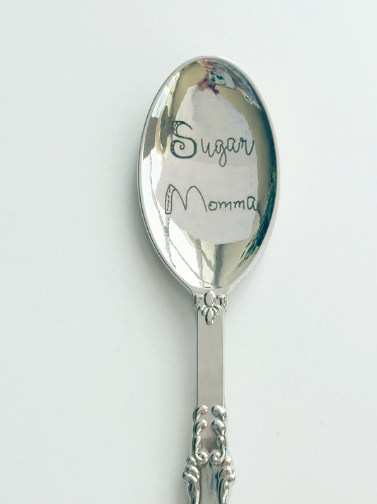 Silver Spoon - Engraved - Sugar Momma