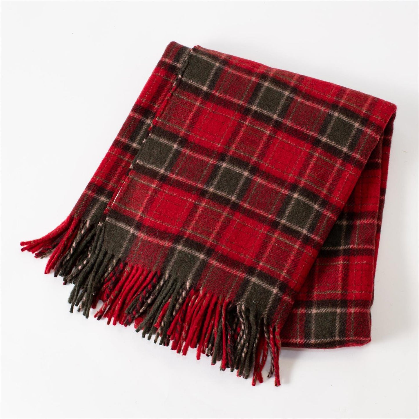 THROW - WINDSOR TARTAN PLAID, FRINGED
