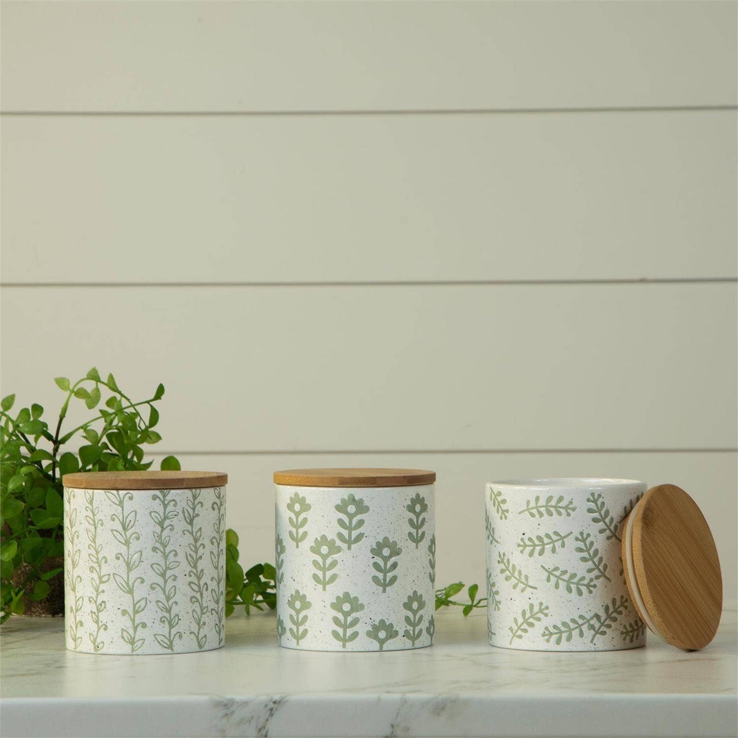 Leafy Green Dolomite Canister
