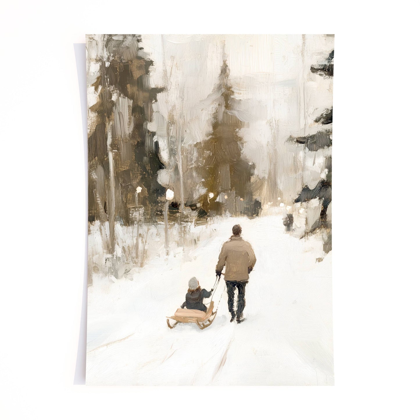 Sledding - print: Print (unframed) / 5x7