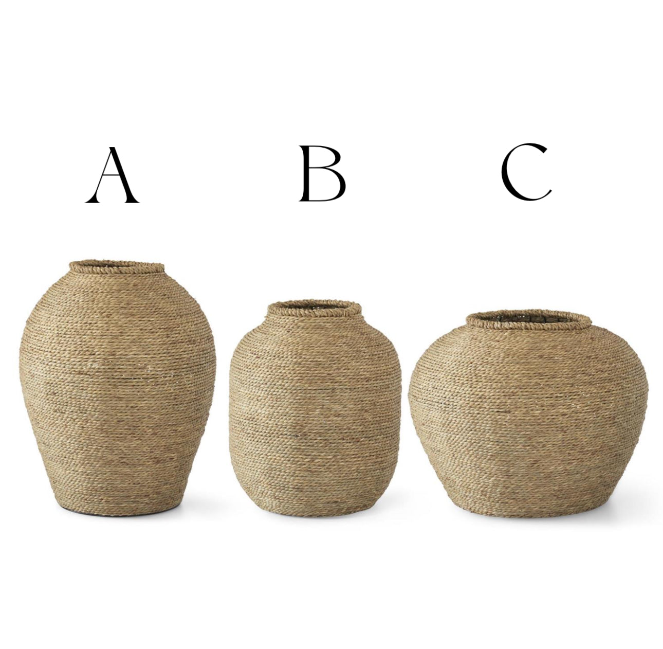 X Large Woven Grass Vases