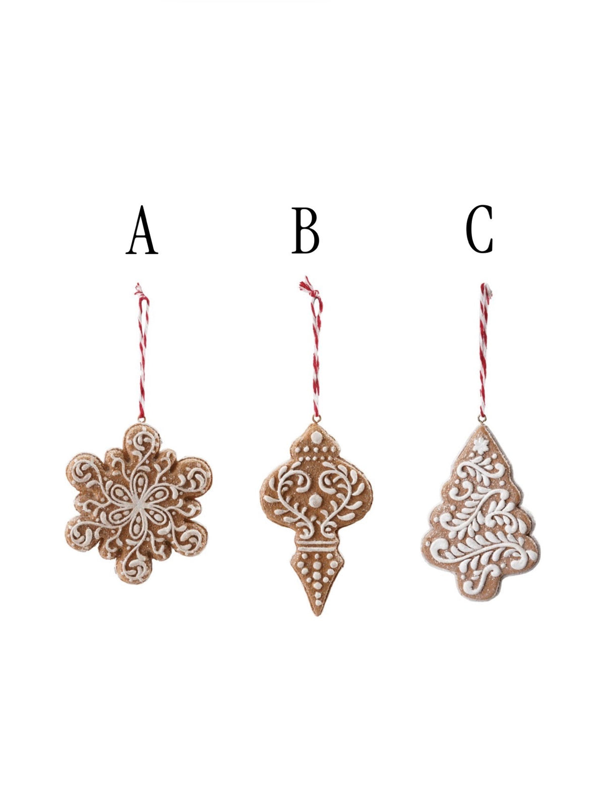 Gingerbread Cookie Ornament, Available, 3 Styles