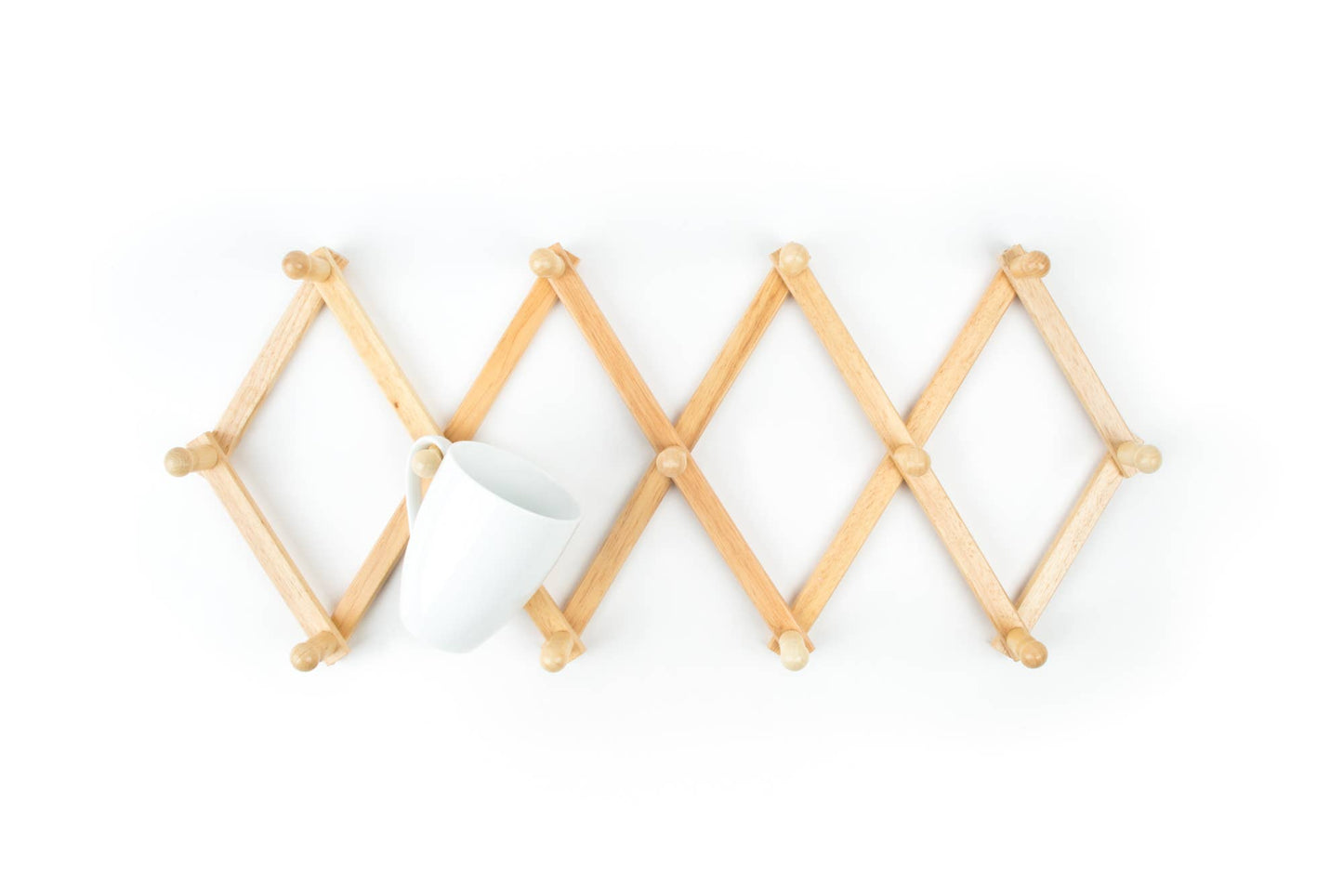 Expanding Coffee Mug Wall Rack, 42" Fully Extended
