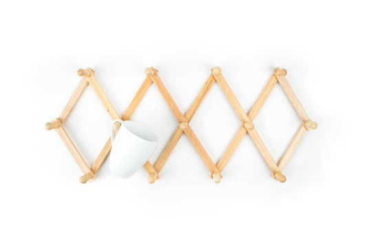 Expanding Coffee Mug Wall Rack, 42" Fully Extended