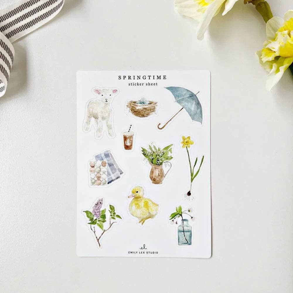 Spring Time Clear Sticker Springtime sticker sheets – Vintage Barn Chicks