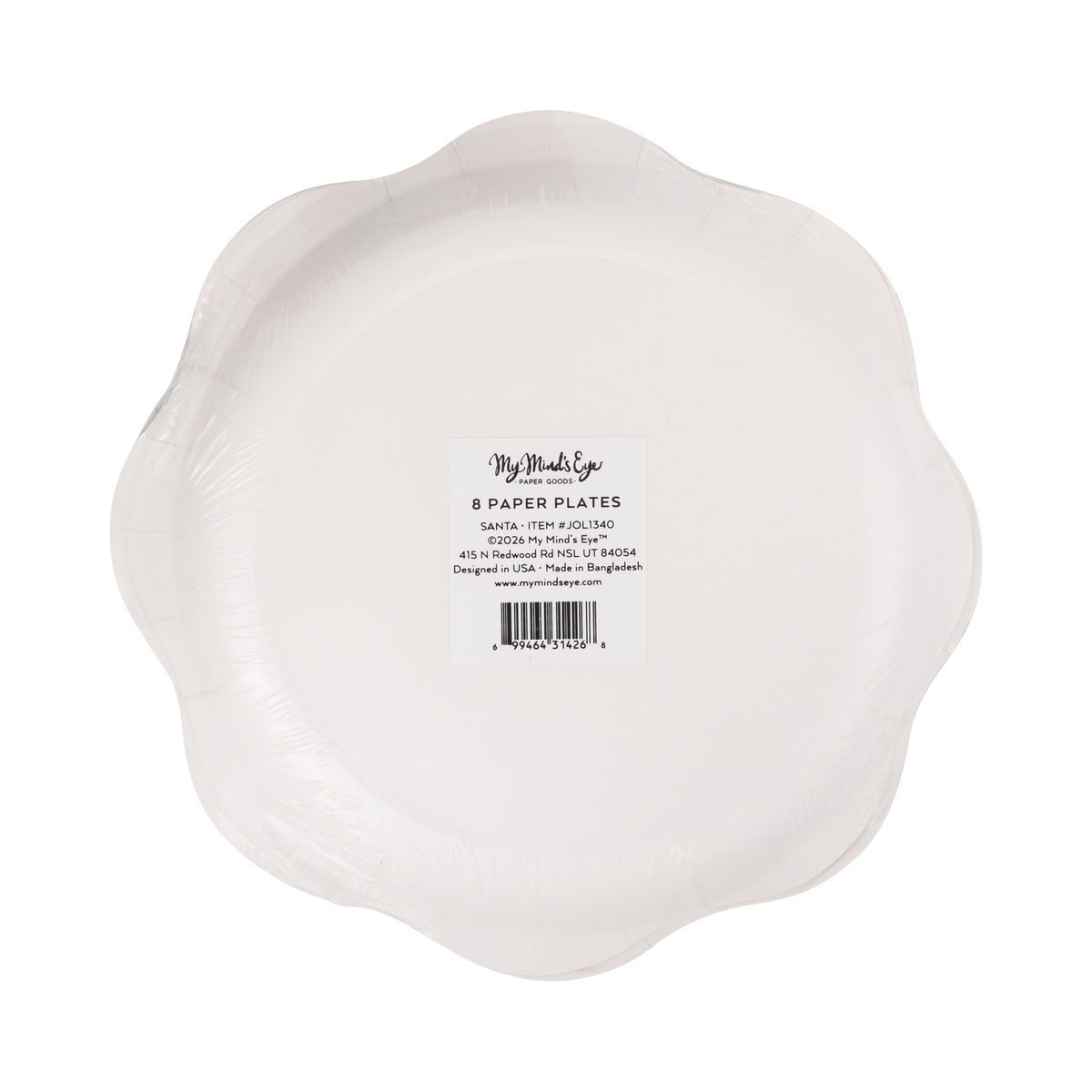 JOL1340 - Santa Merry Christmas Plate - 8"