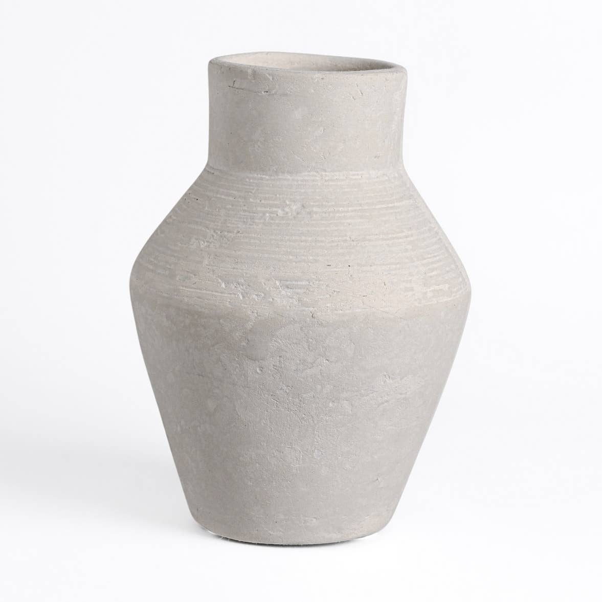 Paper Mache Vase Natural White