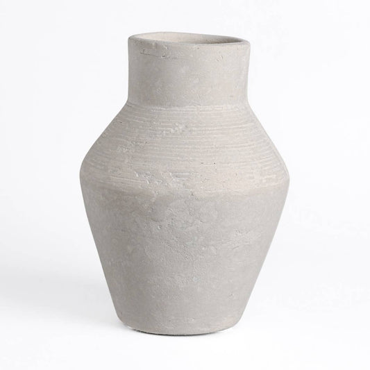 Paper Mache Vase Natural White