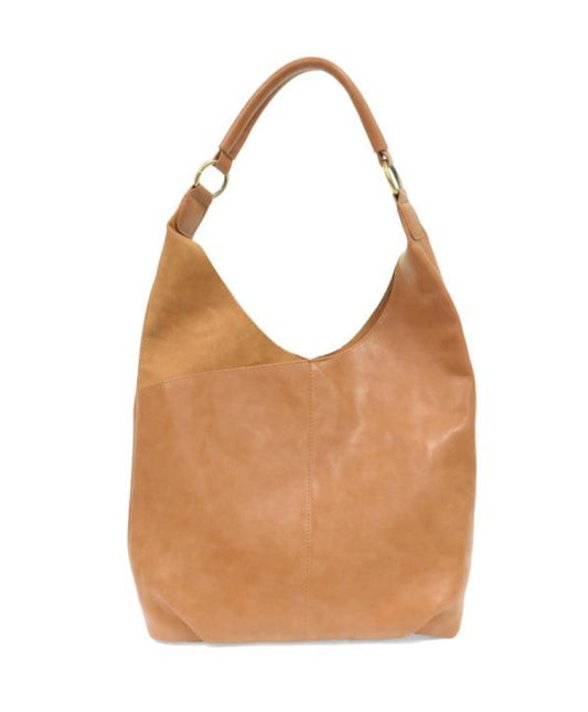 Veg Tan DANI VINTAGE HOBO FAUX SUEDE TRIM