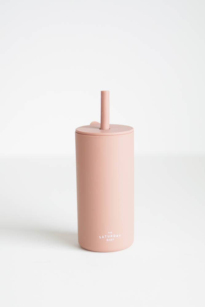 Kid Silicone Straw Cups: Sand