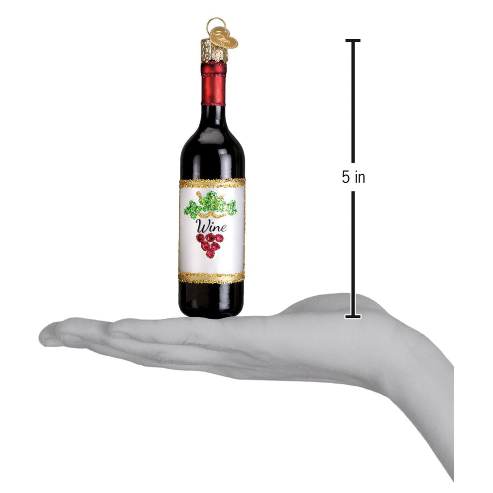 Red Wine Bottle Ornament