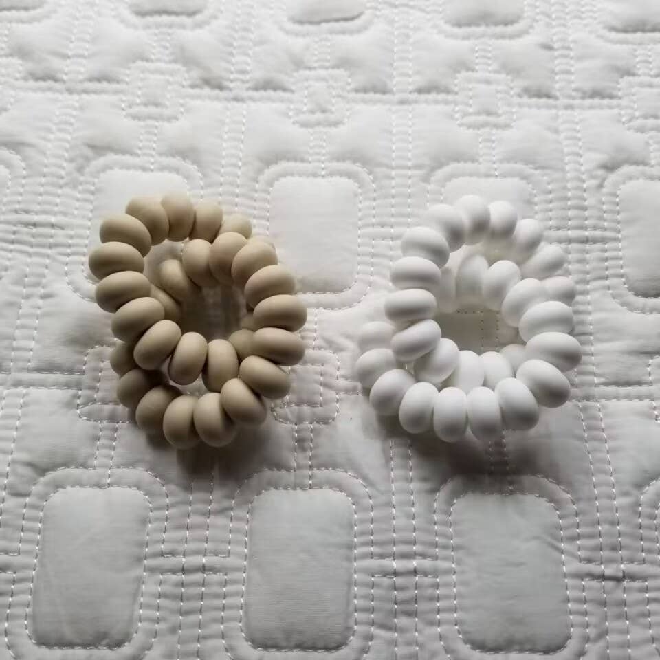 Baby Silicone Teether Ring Toy: White
