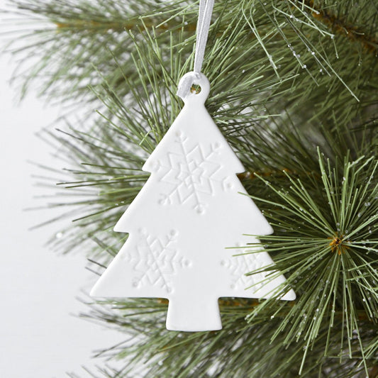 STONEWARE TREE ORNAMENT