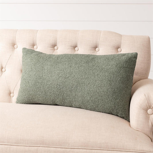 LUMBAR PILLOW - BOUCLE, OLIVE