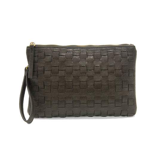 Charcoal Quinn Woven Convertible Crossbody Clutch