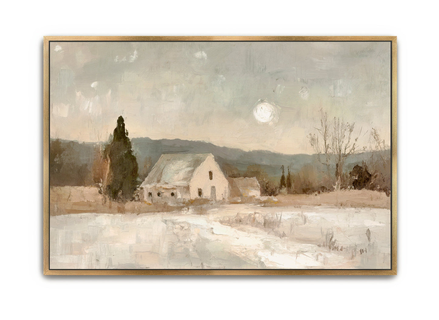 Moon To Mark The Season Framed 26x38 Canvas