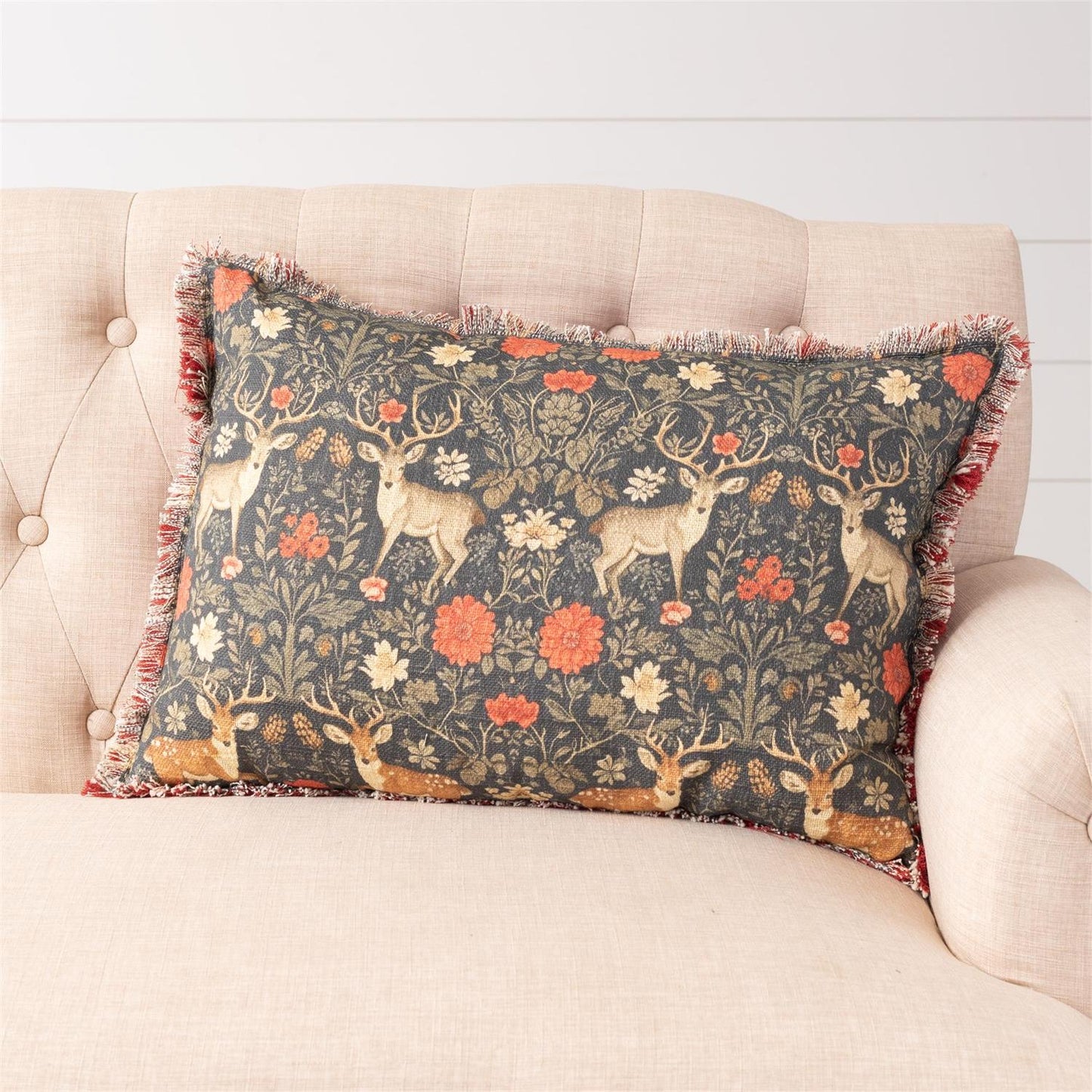 LUMBAR PILLOW - BALMORAL DEER PRINT