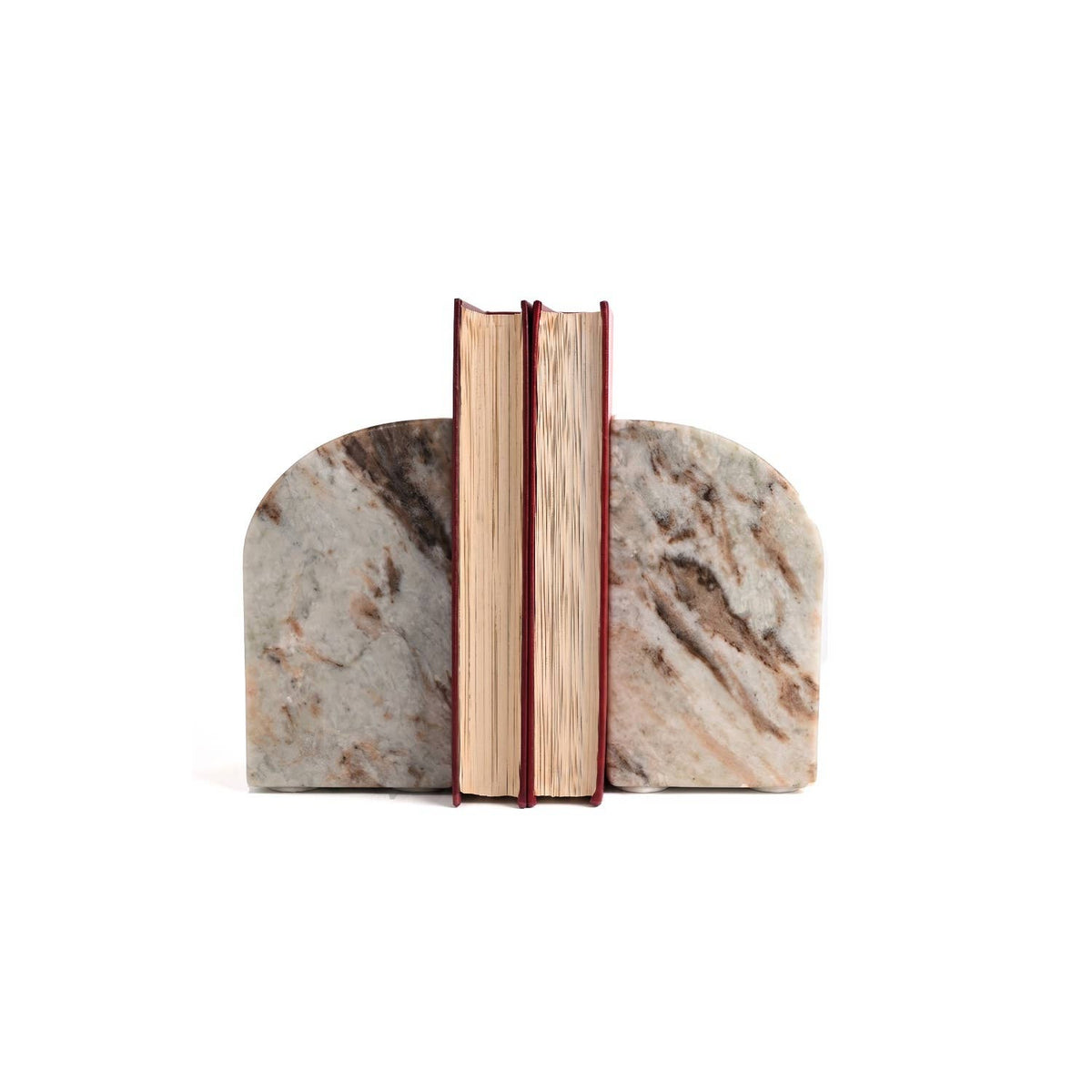 Toronto Marble Bookend Set of 2: Beige / Marble