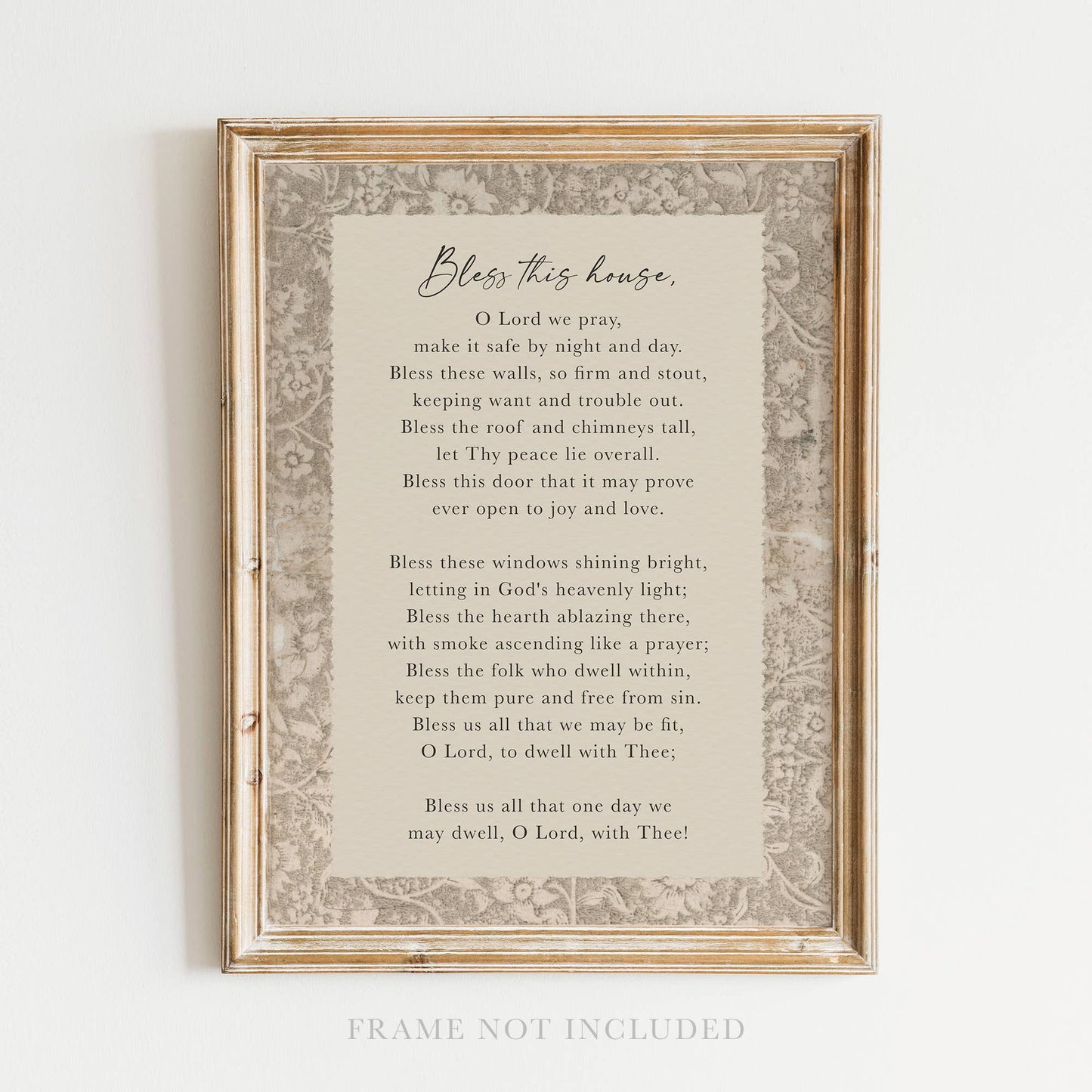 House Blessing Christian Art Print, Canvas, Decor, Gift: 5x7 Heirloom Print (Unframed)
