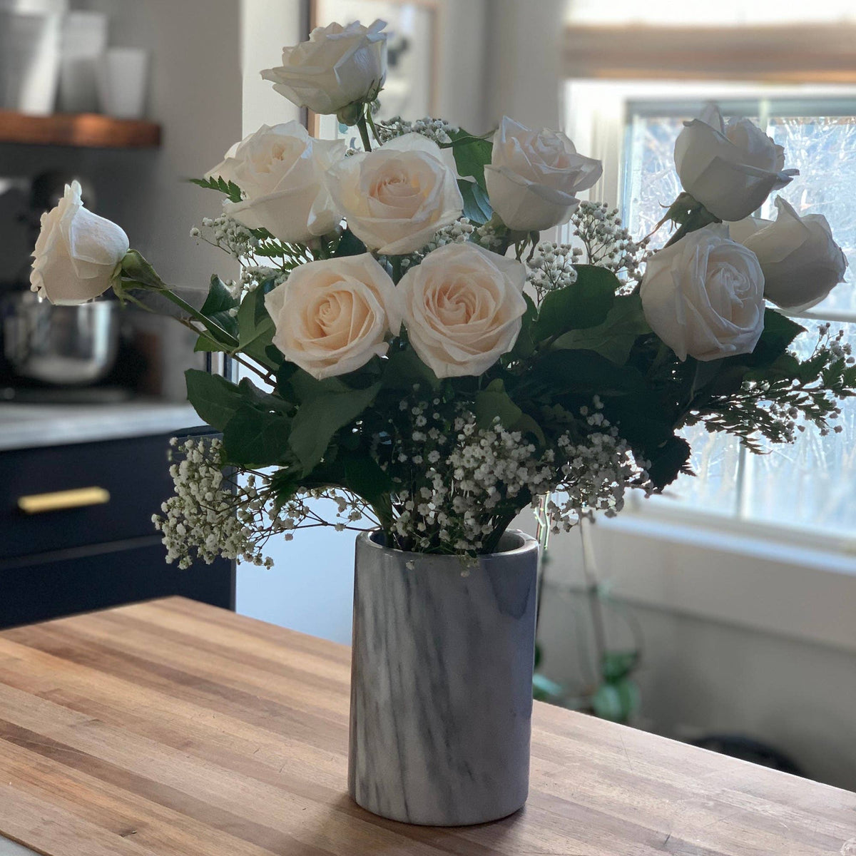 White Marble Utensil Holder