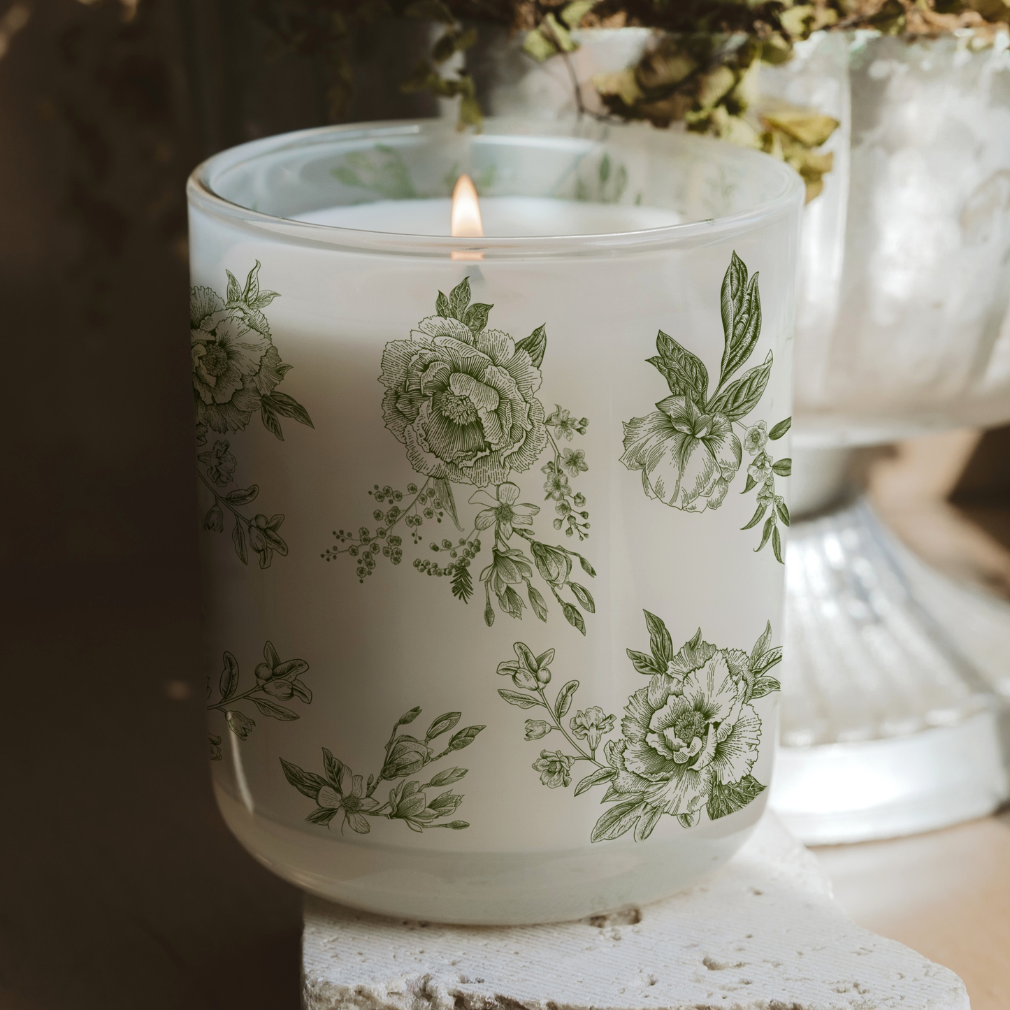 Green Delft 12 oz Soy Candle