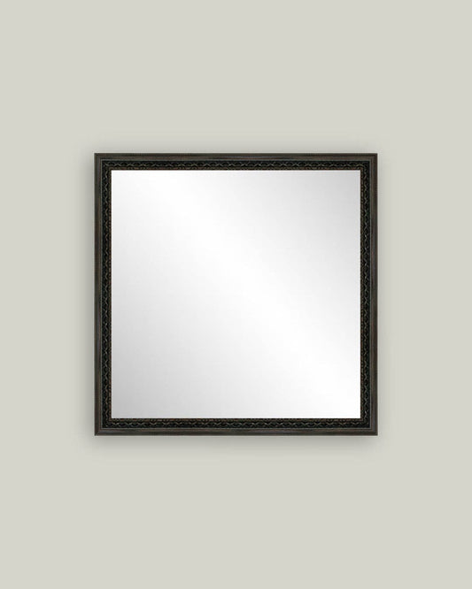 Fancy Brown Framed Mirror: 16x16