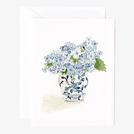 Hydrangea bouquet notecards: Single card